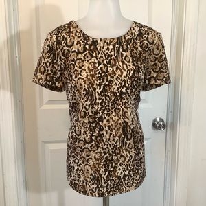 MERONA tiger print blouse size Medium